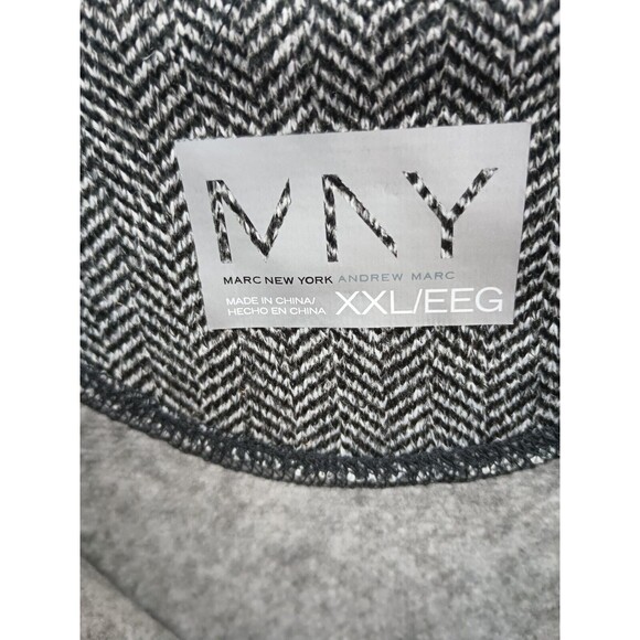 MNY Marc New York Andrew Marc Black White Full Zip Active Sweater Jacket XXL - Picture 3 of 7